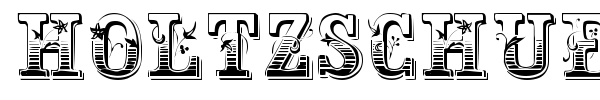 Holtzschue font preview